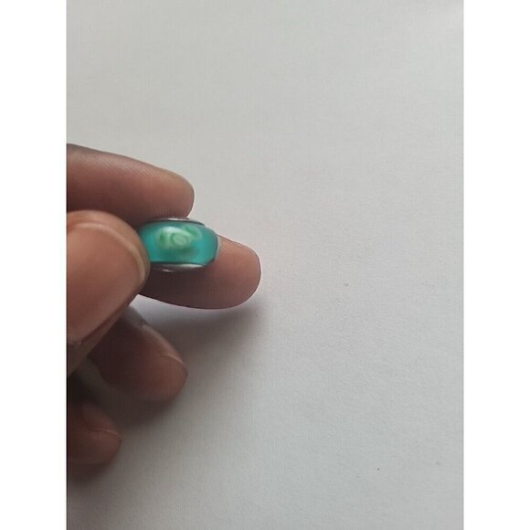 PANDORA Flowers For You Turquoise Green Murano Glass Charm - Picture 5 of 12